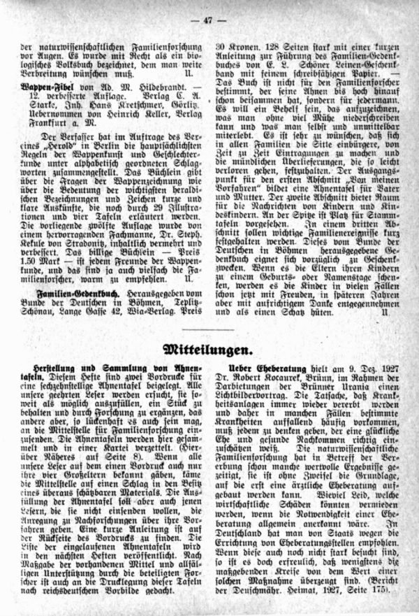 Mitteilungen -  1