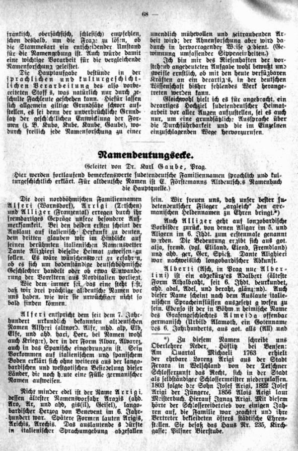 Namendeutungsecke