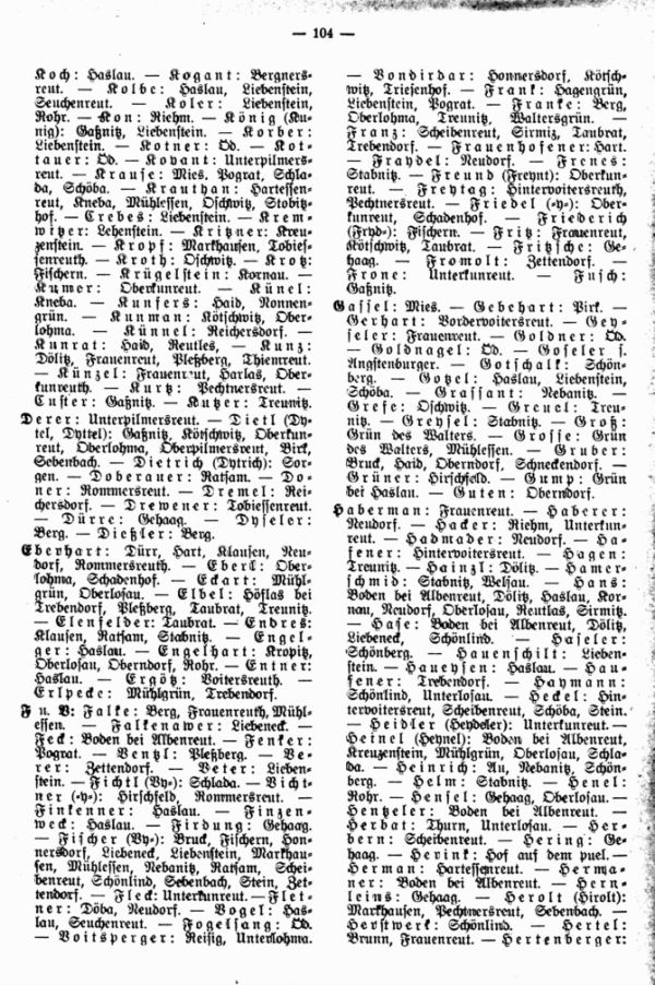 Das Egerer Landsteuerbuch vom Jahre 1392 mit den ältesten Personennamen in den Dörfern des Egerlandes - 5