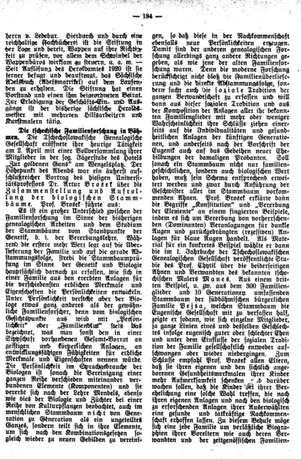 Die tschechische Familienforschung in Böhmen
