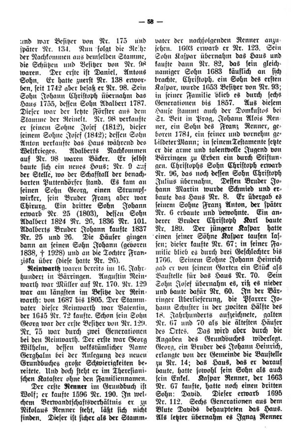 Charakteristische Namen aus Bäringen - 6