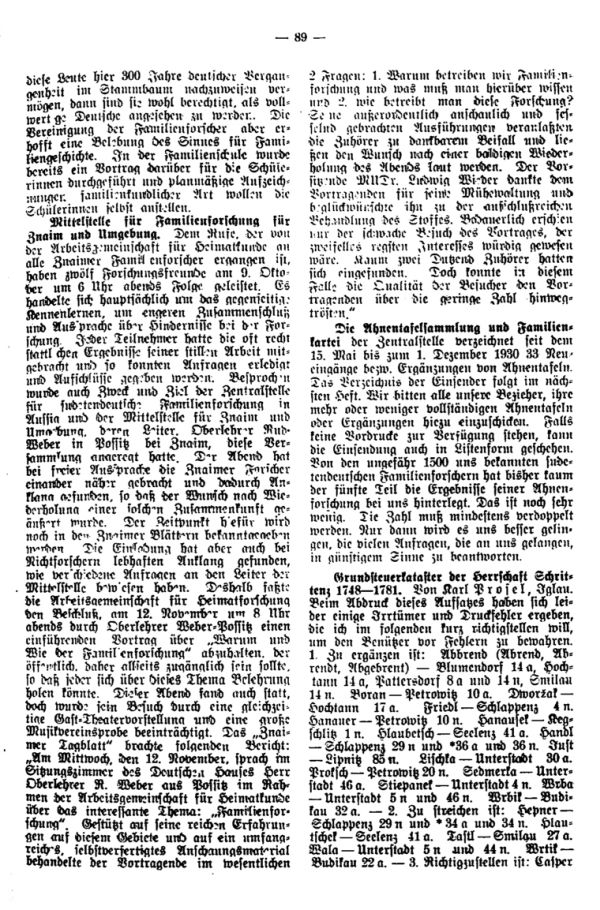 Die Ahnentafelsammlung und Familienkarteien