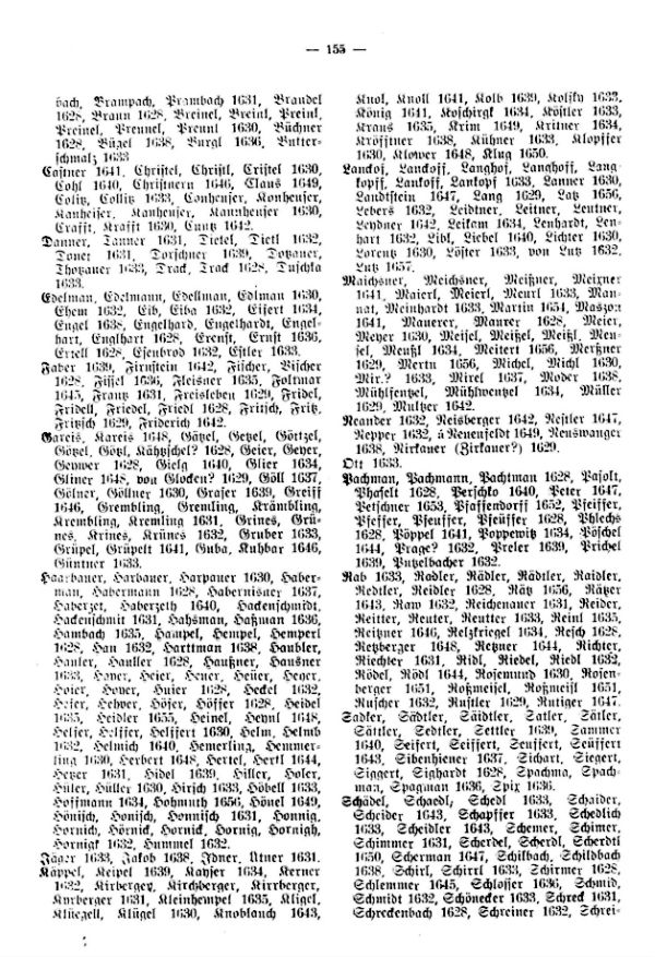 Familiennamen von Falkenau an der Eger und den umliegenden Ortschaften in den Jahren 1628-1657 - 2
