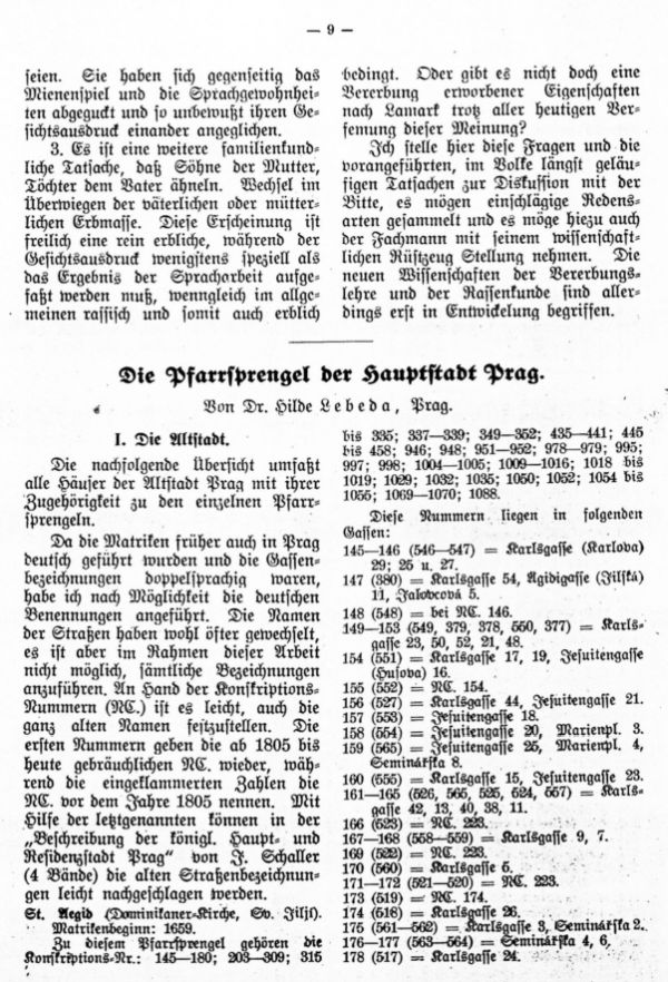 Die Pfarrsprengel der Hauptstadt Prag - 1