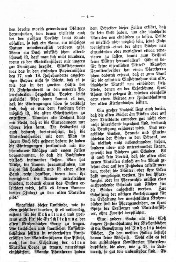 Zur Erhaltung und Erschließung der alten Kirchenbücher - 3