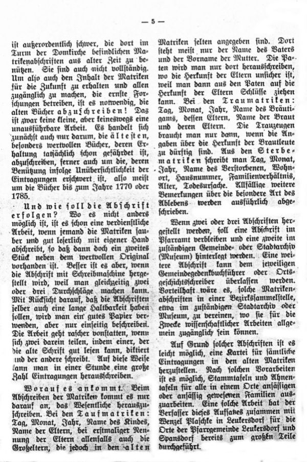 Zur Erhaltung und Erschließung der alten Kirchenbücher - 4