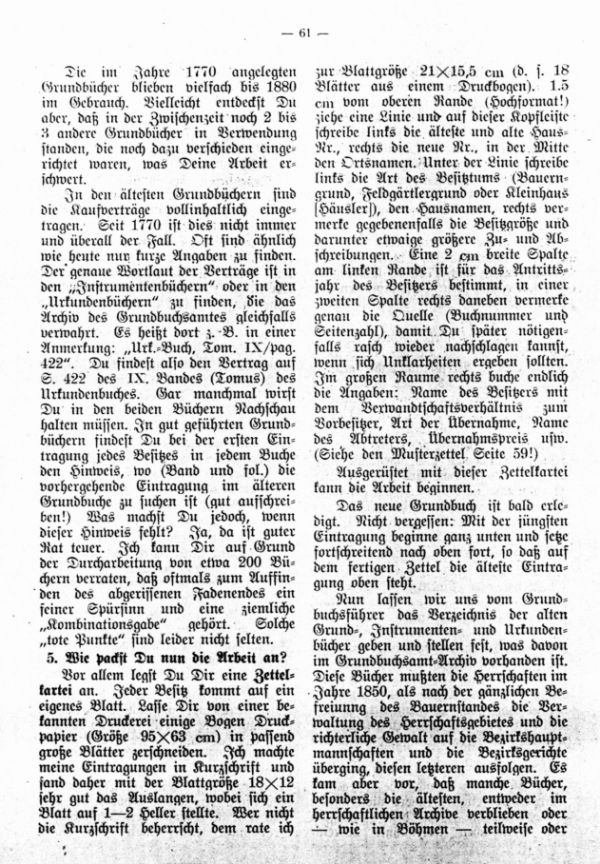 Anleitung zur Durcharbeitung der Grundbücher - 5