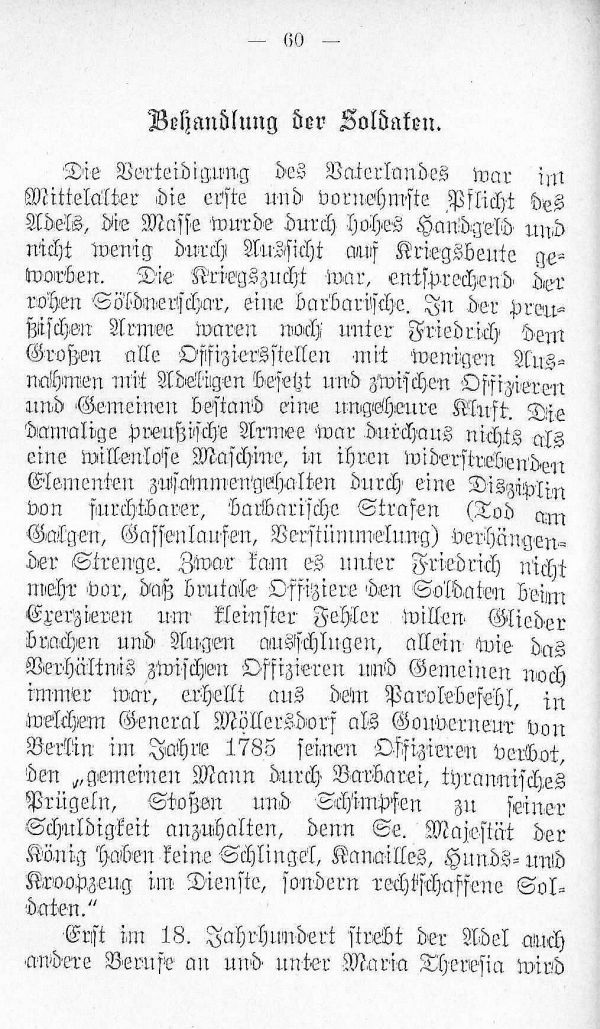 Behandlung der Soldaten