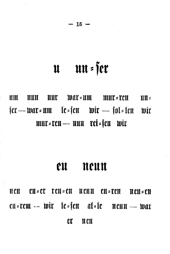 Deutsche Fibel -u / eu (Druckschrift)