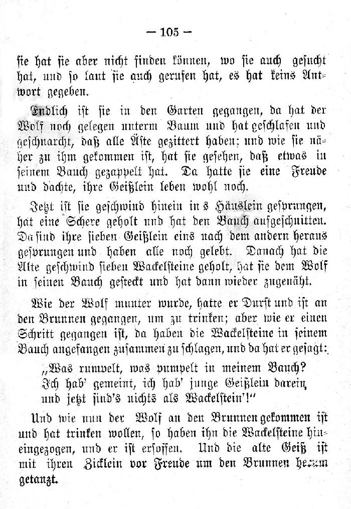 Deutsche Fibel -Die sieben Geißlein