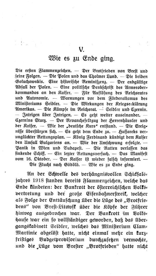 V. Kapitel: Wie es zu Ende ging