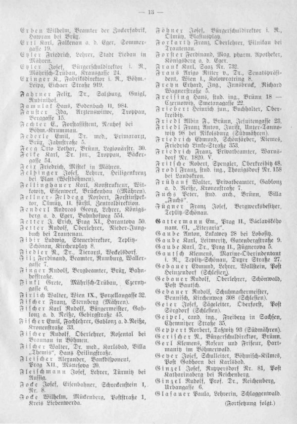 Verzeichnis sudetendeutscher Familienforscher -  3