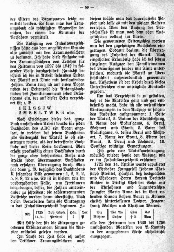 Zur Erschließung der Matriken - 2