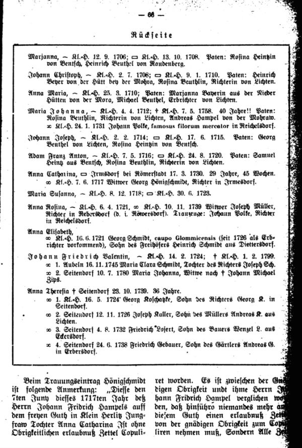 Die Kirchenbücher der Pfarre Groß-Herrlitz bei Tropau von 1646 bis 1. Mai 1784 - 4