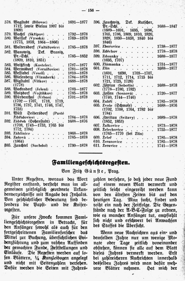 Familiengeschichtsregesten - 1