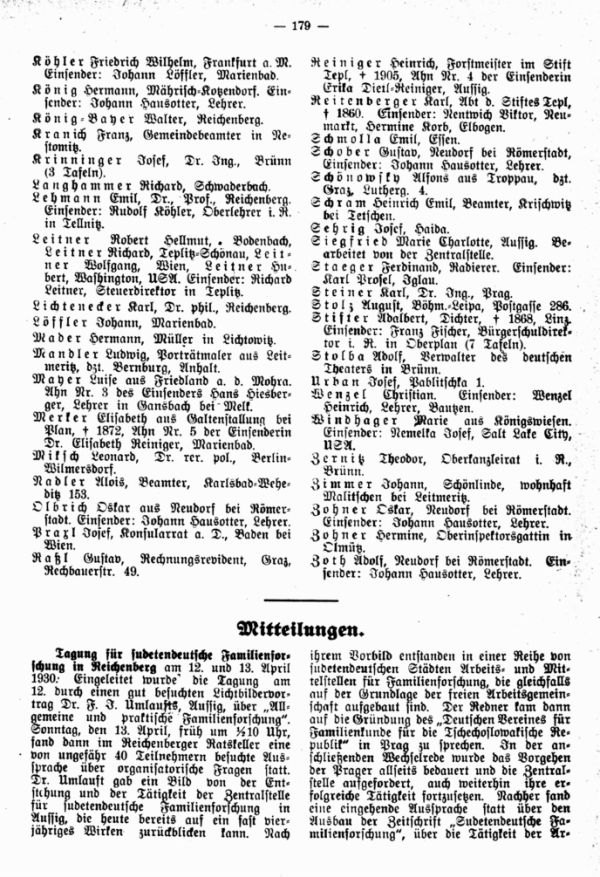 Mitteilungen - 1