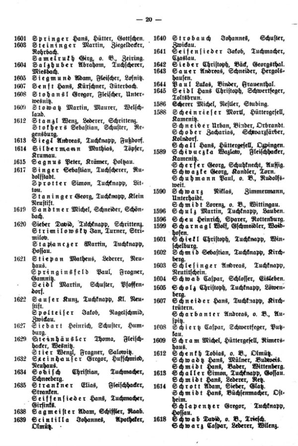 Iglauer Neubürger aus dem ersten Bürgerrechtsbüchel von 1586-1649. (Schluß) - 2