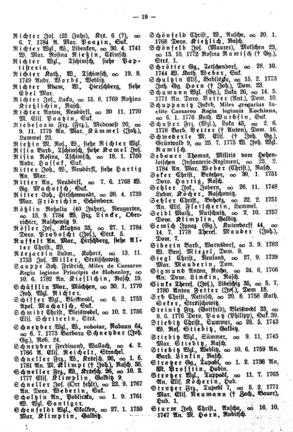 Fremde Brautleute aus der Traumatrik der Pfarre Robitsch bei Auscha (1738-1784) - 3