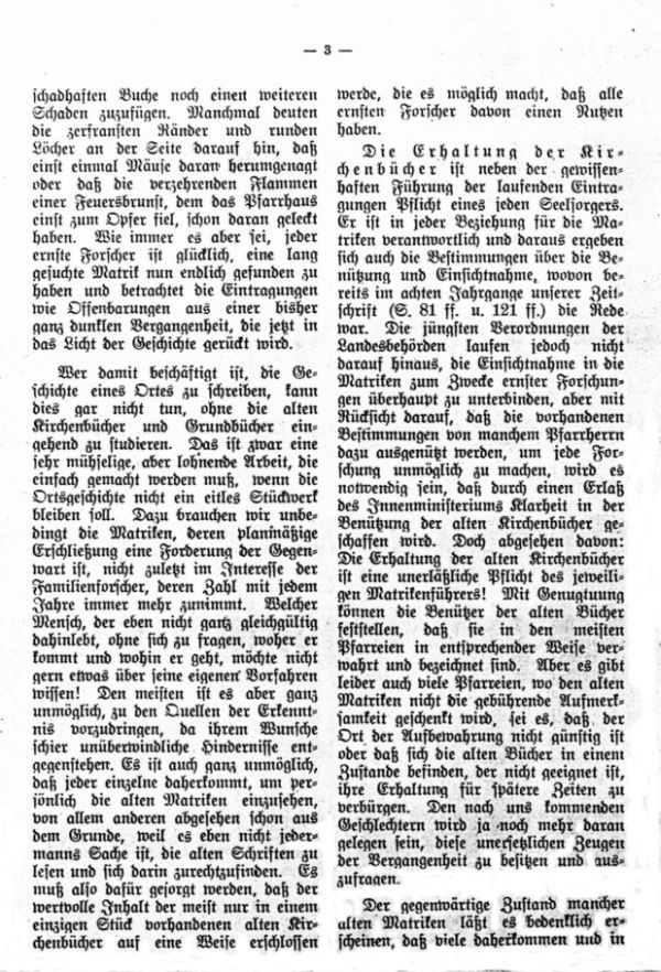 Zur Erhaltung und Erschließung der alten Kirchenbücher - 2