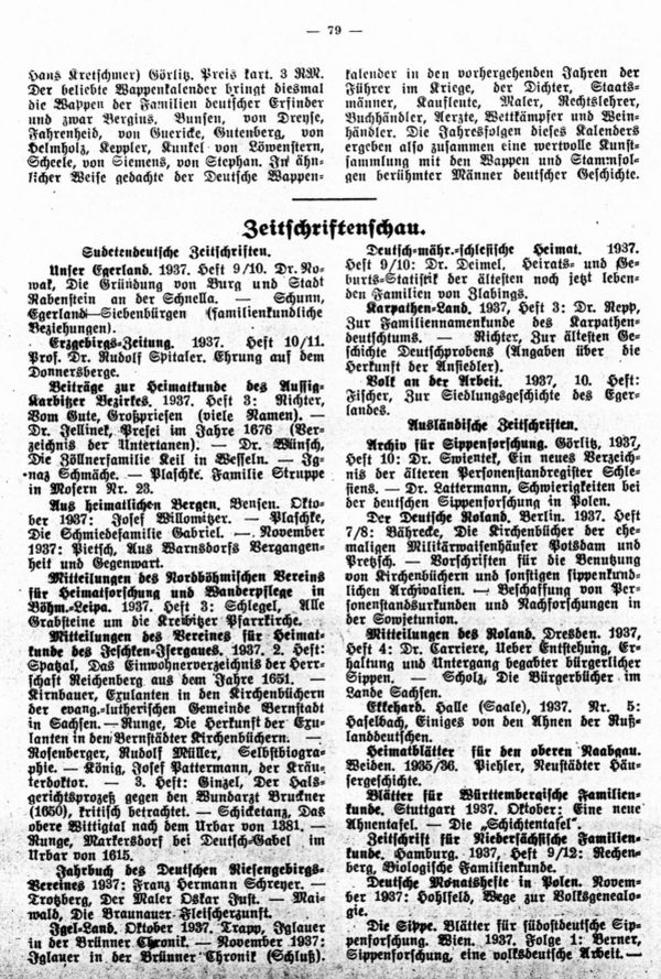 Zeitschriftenschau