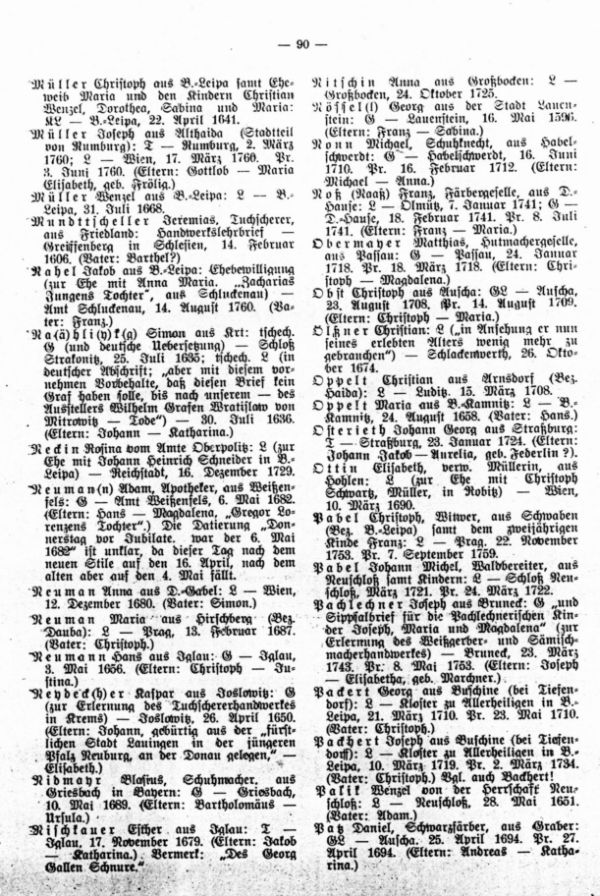 Die Geburts- und Weglaßbriefe des Böhm.-Leipaer Stadtarchives (Fortsetzung) - 3