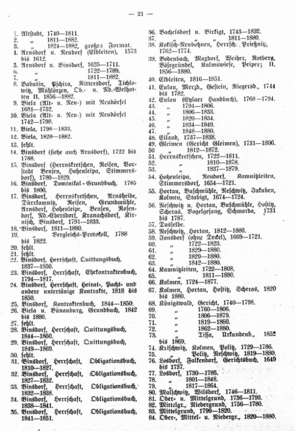 Die im Landesarchiv zu Prag befindlichen Grundbücher des Gerichtsbezirks Tetschen - 2