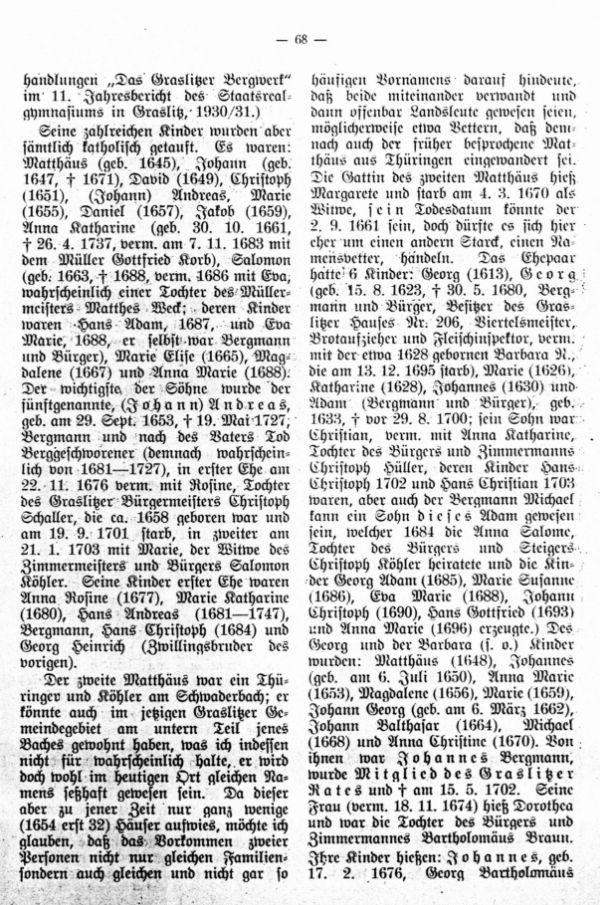 Alte Graslitzer Familien - 5