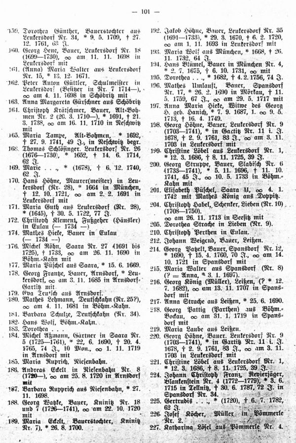 Beispiel einer Ahnentafel für eine alteingesessene Bauernfamilie. Ahnenträger: Horst Vogel, München Nr.2, Kreis Aussig - 7