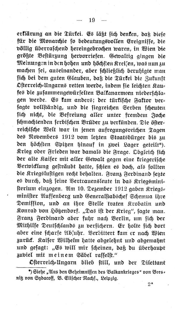 I. Kapitel: Hinter den Kulissen der Hof- und Hauspolitik von 1912-1914