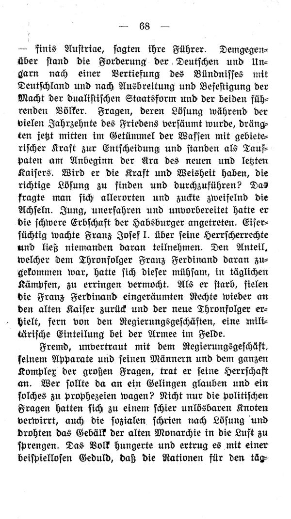 IV. Kapitel: Die Aera des letzten Kaisers