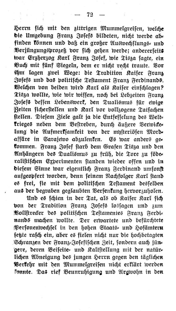 IV. Kapitel: Die Aera des letzten Kaisers
